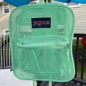 NWT JanSport Mesh Pack Backpack Mint Chip